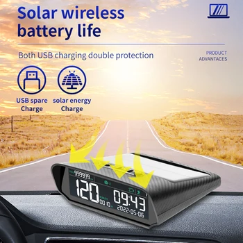 X100 Araç GPS Dijital Çok Fonksiyonlu Güneş USB Araç Head-Up Ekran Yeni Evrensel GPS Head-up Ekran araç elektroniği