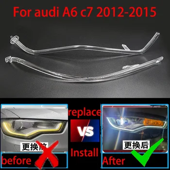 Audi için A6 C7 2013-2015 DRL gündüz farları ışık kılavuzu Plakası Gündüz farı tüp lamba Araba Gündüz farı ışık şeridi