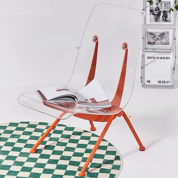 Şeffaf Plastik Sandalye Aile Yanı Mobilya Tasarımcısı Yaratıcı Basit Akrilik Oturma Odası yemek sandalyeleri Otel Eğlence sırtlı sandalye