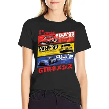 Nissan GTR Geçmişi T-Shirt grafikli tişört bayan giyim yaz üstleri artı boyutu t shirt Kadınlar için gevşek fit