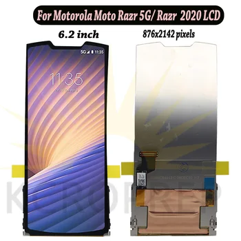 Motorola Moto Razr için 5G 2020 XT2071-4 LCD Ekran+Dokunmatik Ekran Digitizer Meclisi Değiştirme Motorola Razr 5G LCD