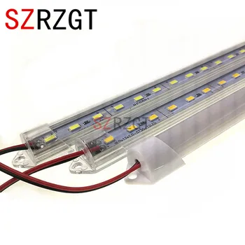 5 adet * 50 cm DC12V SMD 5730 LED Sert sabit LED şerit bar ışığı Alüminyum kabuk + pc kapak LED bar ışığı 5730
