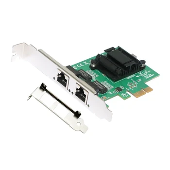 2 Portlu 2500Mbps PCI-E Kart Gigabit Kart 2.5 Gb RJ45 Oyun Kartı Kablolu PCIEX4 LAN kartı Kartı Masaüstü için