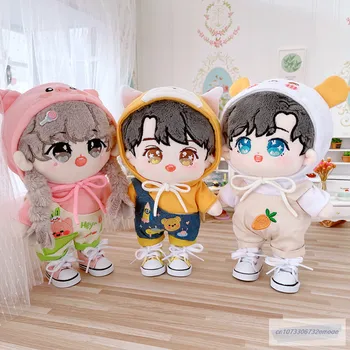 20cm Bebek Kıyafet Peluş oyuncak bebek Giysileri Köpek tavşan ceket Kazak ayakkabı doldurulmuş oyuncaklar Bebek Aksesuarları Kore Kpop EXO Idol Bebek