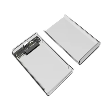 A0KB Mobil sabit disk Kutusu 2.5 inç Mekanik Katı hal Şeffaf Tip-C Harici HDD Durumda Usb3.1
