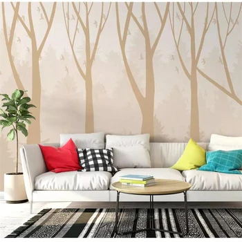 beibehang Özel duvar kağıdı 3d fotoğraf duvar İskandinav minimalist orman retro kanepe arka plan duvar high-end minimalist 3d duvar kağıdı