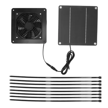 Güneş fanı Kiti 150cm Kablo 12V Hızlı Soğuma güneş panelı Fan Monokristal Silikon Geniş Kullanım için Yüksek Dönüşüm Oranı Pet