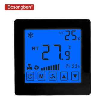 Bcsongben akıllı termostat evrensel standart akıllı dokunmatik sıcaklık LCD ekran kontrolü, ısıtma soğutma cihazı, 4 renkli