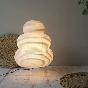 Iskandinav Wabi Sabi Fener Lamba Masa Lambası Oturma Odası İçin Kağıt Lamba Basit Yatak Odası Başucu Dekorasyon masa ışığı
