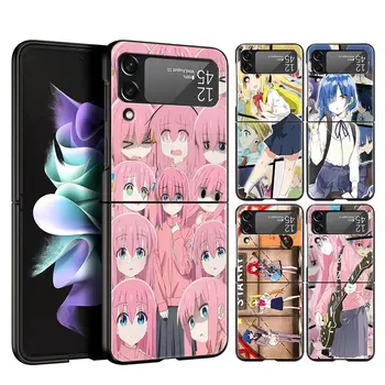 Karikatür BOCCHİ KAYA Anime Telefon samsung kılıfı Galaxy Z Flip 3 4 5G Kabuk Samsung Z Flip3 Flip4 Sert PC Tampon Kapak