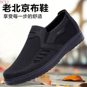 Erkek ayakkabıları Yeni Eski Pekin Bez Ayakkabı Çapraz sınır Büyük Boy 48 erkek iş ayakkabısı Rahat Nefes ayakkabı tasarımcısı loafer'lar erkekler