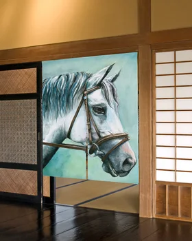 Suluboya At Kısa Mutfak kapı perdesi Japon Tarzı Cafe Restaurant Dekorasyon Bölüm Perde