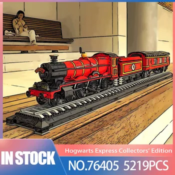 Collectors Edition 76405 MOC Express Tren Sihirli İstasyonu Modeli Fit Montaj Yapı Taşları Tuğla Noel Oyuncaklar Çocuk Hediye