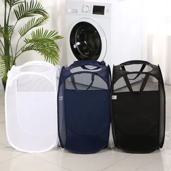 Katlanır çamaşır sepeti giysi saklama sepetleri Büyük Uygun Basit Ev Taşınabilir Kirli Çamaşır Sepeti