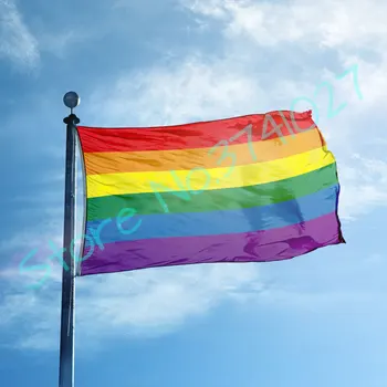 Eşcinsel Gurur Bayrağı Gökkuşağı Yedi renk 3X5FT 150X90CM