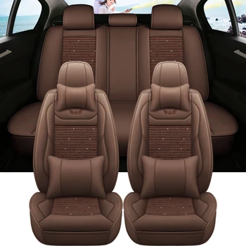 Evrensel araba koltuğu kaplaması İçin Tam Set Dodge Challenger Megane 3 Chevrolet Sonic JAC T8 Aksesuarları İç Kadın Su Geçirmez