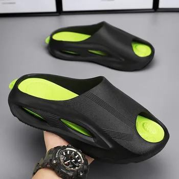Erkek Sandalet 2023 Yaz Takunya Kadınlar için Klasik Kaymaz Sandalet Lüks EVA Slip-On Bej Takunya Çift Flip Flop