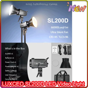 LUXCEO SL200D LED Video ışığı İki Renkli 2700-6500K 200W Bowens Dağı Stüdyo Aydınlatma için APP Kontrolü İle Profesyonel Fotoğrafçılık
