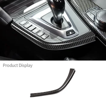 Gerçek Karbon Fiber BMW F80 F82 F83 M3 M4 2014-2018 Araba Vites Yan L Şekli Şeritler Paneli Trim İç Aksesuarları L / RHD