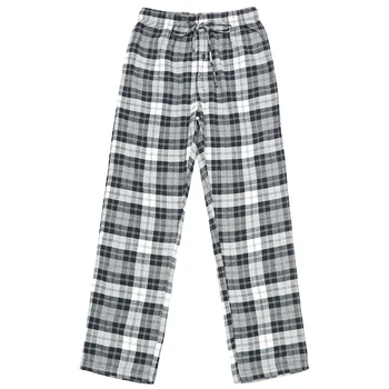Dubinik erkek Ekose Flanel Pijama Pantolon %100 % Pamuk Polar Yumuşak Salon Pijama Hafif Pijama Altları Cepli