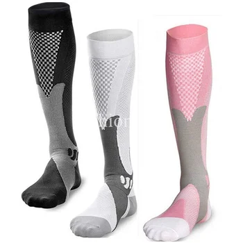 Varis çorabı spor çorapları Koşu varis çorabı Erkekler Kadınlar Anti Yorgunluk Ağrı kesici Diz Yüksek Çorap AB 36-50 Meias