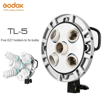 Godox TL-5 5 in1 ampul kafa çok tutucu üç renkli sürekli ışık kamera fotoğrafçılığı aydınlatma