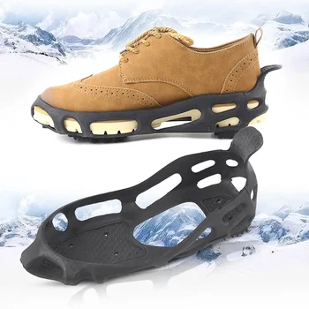 Buz Kaymaz Kar Ayakkabı Spikes Sapları Cleats Krampon Kış Tırmanma Güvenlik Aracı Anti Kayma ayakkabı koruyucu Açık Krampon Sıcak Satış