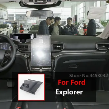 Araba cep telefonu tutacağı Ford Explorer 2020 İçin 2022 2021 Bağlar Araba Styling Braketi GPS Standı Dönebilen Destek Aksesuarları