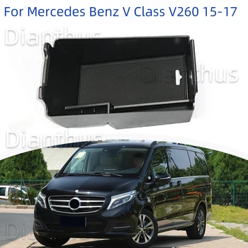 Mercedes Benz V Sınıfı W447 V260 2015-2017 2016 Araba Merkezi Konsol Kol Dayama saklama kutusu Organizatör Tepsi Aksesuarları