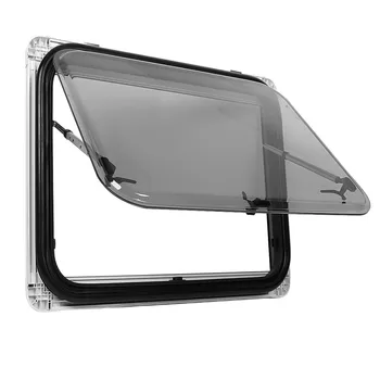 700x500mm Yuvarlak Köşe Pencere İtme Çekme Tarzı UV Koruma Su Geçirmez Sürgülü Pencere Karavan için kamp römorku RV