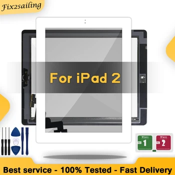 Ipad 2 için Dış Cam iPad2 Ekran Dokunmatik A1395 Sayısallaştırıcı A1396 A1397 Dokunmatik Digitizer Sensörü İle/Olmadan Anahtar