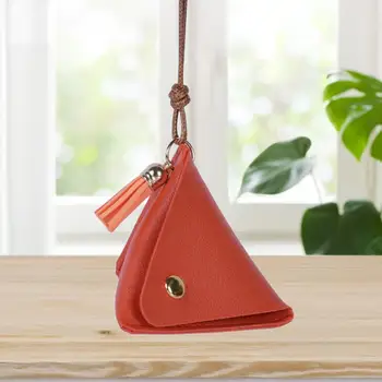 Çekici Sikke Çanta Kompakt Sikke Çanta Parlak renkli Sevimli Üçgen Değişim Cüzdan Günlük Depolama