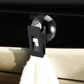 2 adet Araba İç Pencere Montaj Siyah Emme Kapağı Klip Plastik Enayi Çıkarılabilir Tutucu Güneşlik Perde Havlu Bilet