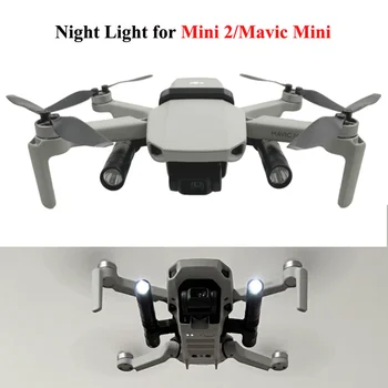 Gece Uçuş projektör DJI Mini 2 / Mavic Mini Çift LED el feneri Açısı Ayarlanabilir kılavuz ışık lambası mavic mini aksesuar