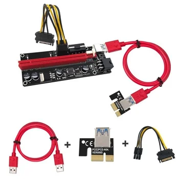 VER009S Artı PCI-E Yükseltici Kart 009 S PCIE 1X ila 16X Genişletici 6pin Güç 30 CM 60 CM 100 CM USB 3.0 Kablosu Grafik Kartı için