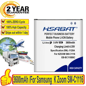 100 % Orijinal HSABAT 3600mAh EB-BC115BBC NFC Pil Samsung GALAXY K Zoom İçin SM-C1116 C1158 C1115