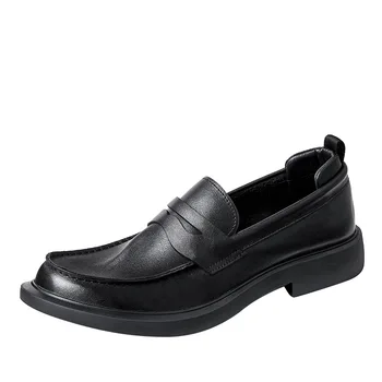 Inek derisi sürüş ayakkabısı adam Erkek Loafer'lar Bahar Sonbahar Yaz Hakiki Deri Elbise Ayakkabı Erkekler Nefes Lüks ayakkabılar rahat ayakkabılar