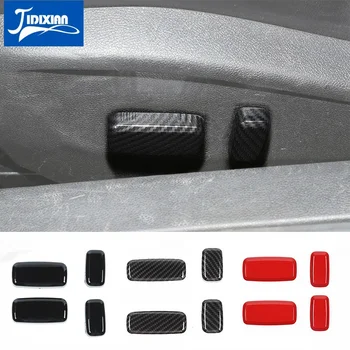 JIDIXIAN Araba Elektrikli Koltuk Ayar Anahtarı Düğmesi Dekorasyon Kapak Sticker Chevrolet Camaro 2010-2015 için İç Aksesuarları