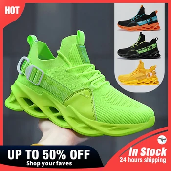 Erkek ayakkabısı Sneakers moda nefes platformu koşu ayakkabıları erkekler örgü spor ışık Unisex kadın rahat sarı vulkanize ayakkabı adam