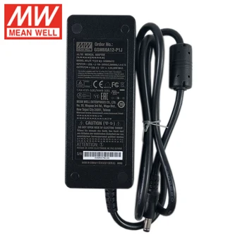 Meanwell GSM60A12-P1J 60 W 5A 12 V Tıbbi Adaptör Seviye VI 110 V / 220 V AC için 12 V DC ORTALAMA KUYU Adaptör Güç Kaynağı 3 kutuplu 2.1 * 5.5