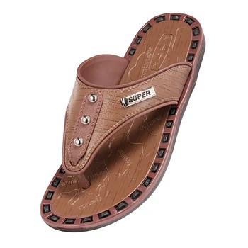 Yaz erkek Sandalet Toptan Yumuşak tabanlı kaymaz plaj ayakkabısı erkek Büyük Yeni flip-flop Rahat Dış Giyim Sandalet