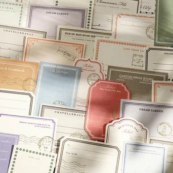 30 adet Vintage Çerçeve kağıt Etiketleri Deco Sınır Memo pad Kırtasiye Scrapbooking Kartları Günlük DIY Retro Malzemeleri Kağıt