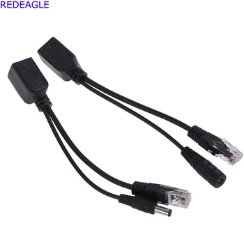 REDEAGLE (3 çift) POE Adaptör Konnektörleri Pasif Güç kablosu Ethernet PoE Adaptörü RJ45 Enjektör + Splitter Kiti 5V 12V 24V 48V