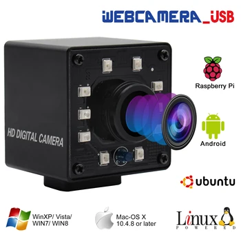 Geniş Açı IR USB Kamerası 1920X1080 Full HD Balıkgözü Lens CMOS OV2710 CCTV Gözetim Gece Görüş Mini Kılıf USB Kamera
