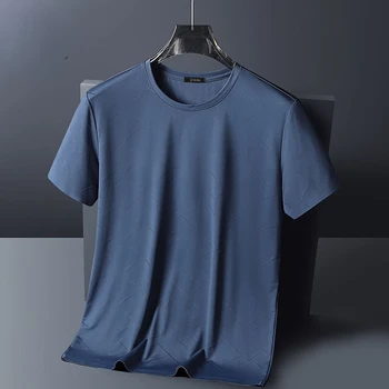 Kısa Kollu Spor T Shirt Hızlı Kuru koşu tişörtü Nefes Spor Tees En Buz İpek Spor futbol formaları Erkek Giysileri H102
