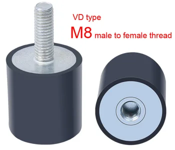 M8 VD tipi erkek kadın Titreşim Damperi iç dış vida dişi amortisör sütun Motor yastık Dairesel vida
