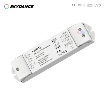 Skydance Tek renkli LED Şerit ışık 0/1-10V 2CH WiFi RF İtme Dimmer Tuya APP Bulut açık / kapalı Denetleyici DIP Anahtarı AC 110V 220V