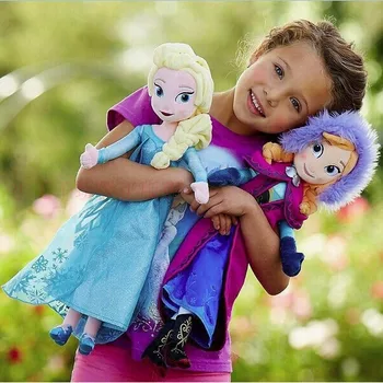 Disney Oyuncaklar 40 cm 50 cm Dolması Peluş Bebekler Oyuncaklar Prenses Dondurulmuş Elsa & Anna Bebek Kız Doğum Günü Hediyeleri İçin Juguetes
