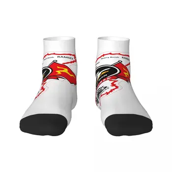 Eğlenceli erkek Isle Of Man Tt Yarış Elbise Çorap Unisex Sıcak Nefes 3D Baskılı Motosiklet Spor Ekip Çorap