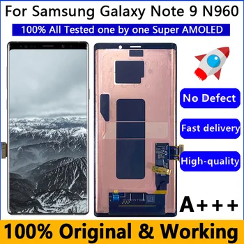 100 % ORİJİNAL AMOLED SAMSUNG LCD GALAXY Not 9 Lcd Note9 Ekran N9600 N960D N960F LCD dokunmatik ekran digitizer YENİ Parçalar